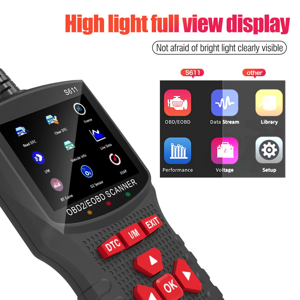 OBD2 Scanner S611 - Diagnostikverktyg för Bil