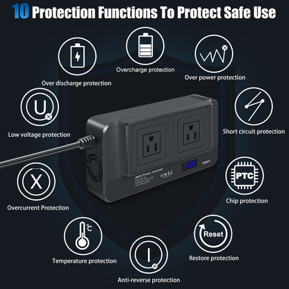 Pure Sine Wave Inverter JFIND JF02 DC12V till AC 220V/110V