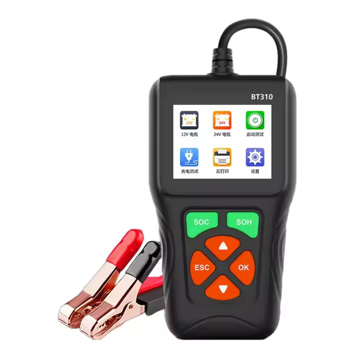 BT310 12V/24V Batteritestare – Testa CCA, SOC & SOH