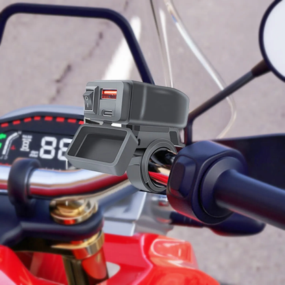 QCPD Bärbar Telefonladdare Vattentät Dubbelport TYPE-C USB