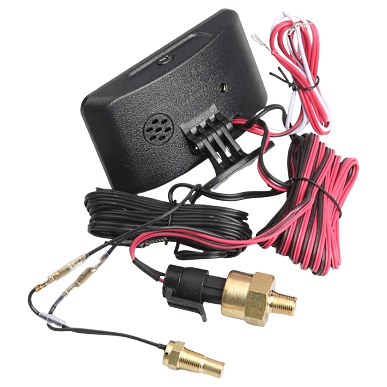 12 V/24 V 4-i-1 LCD Digitalmätare – Voltmeter, Oljetryck, Bränslenivå & Vattentemperatur med M10 NPT-sensor Tillbehör