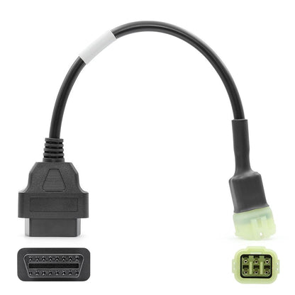 6PIN Kabeladapter för Kawasaki 6pin till 16 OBD2 för Motorcyklar