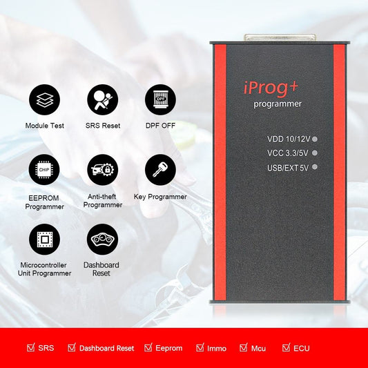 V87 Iprog+ Iprog Pro Programmer - Universell IMMO SRS Dashboard Återställning till 2019