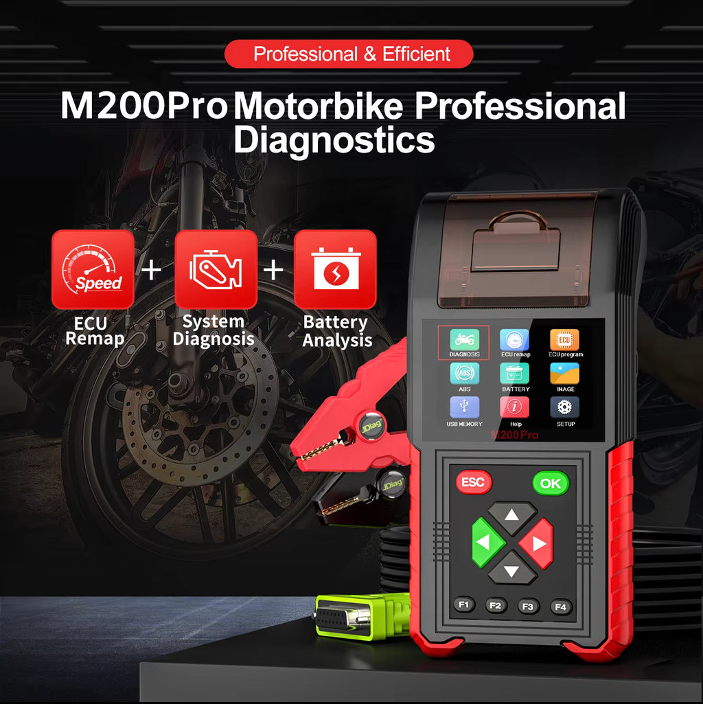 JDiag M200 Pro – MC-diagnosverktyg med ECU remap/programmering