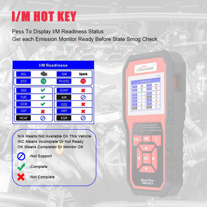 KONNWEI KW850 OBD2 Diagnosverktyg för Bil