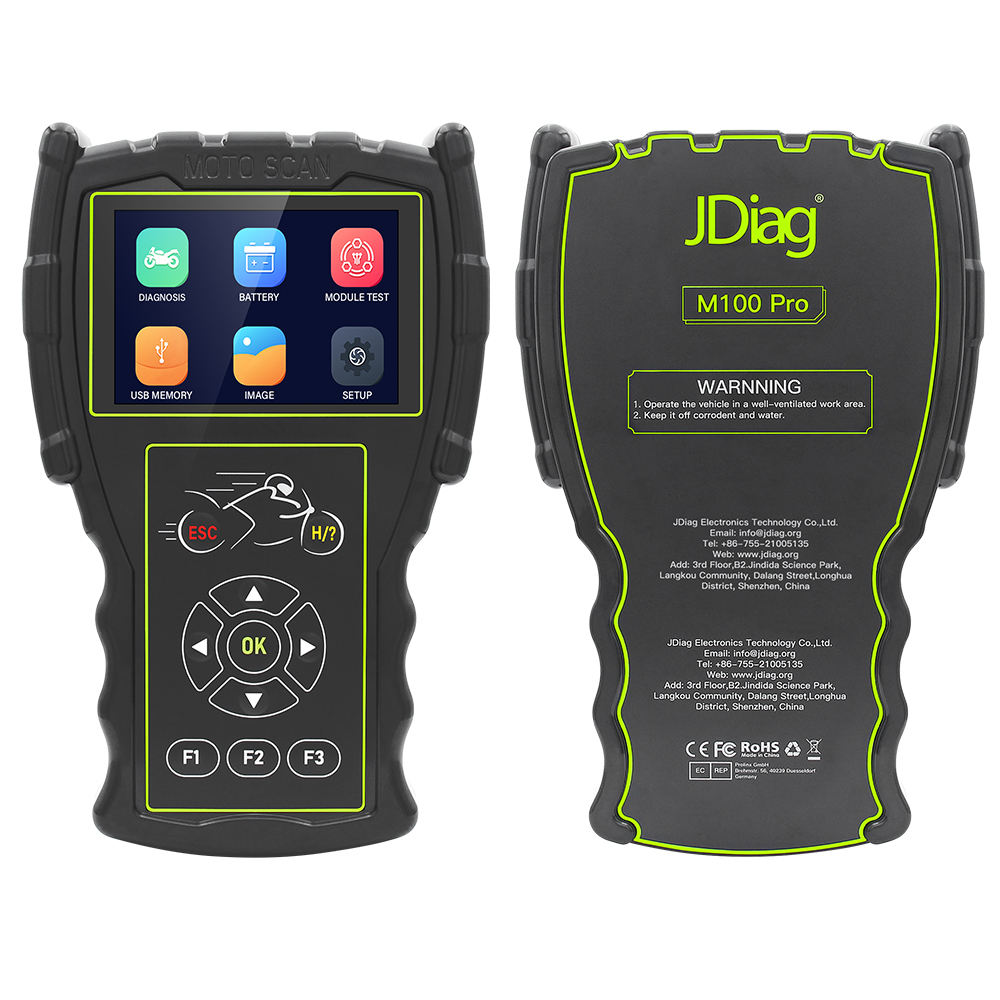 JDiag M100 Pro Universell Motorcykel OBD2 Diagnostik Scanner