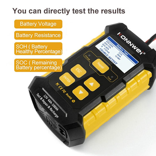 KONNWEI KW510 Batteriladdare och Tester 12V