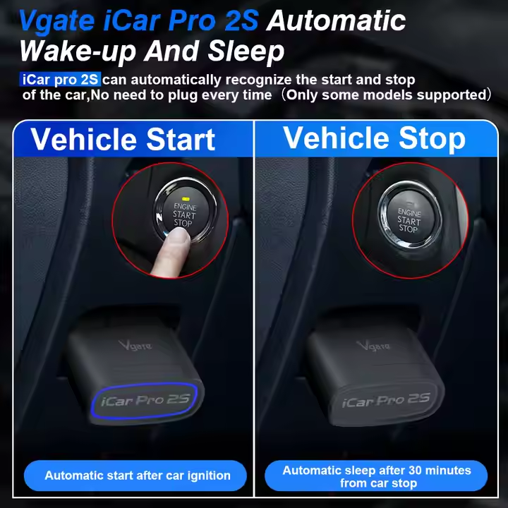 ELM327 Vgate iCar Pro 2S V2.3 BT5.3 Trådlös OBD2 Scanner