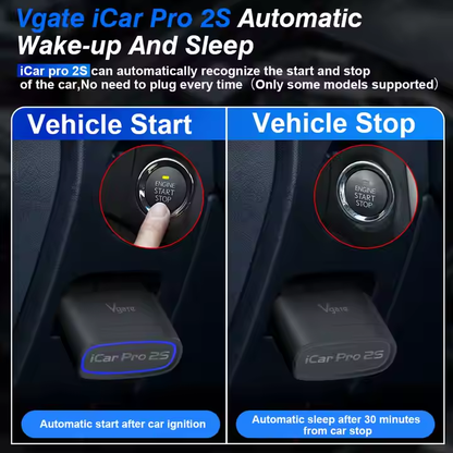 ELM327 Vgate iCar Pro 2S V2.3 BT5.3 Trådlös OBD2 Scanner