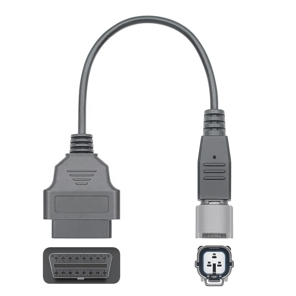 Motorcycle OBD2 Förlängningskontakt Diagnostikkabel 3PIN Yamaha