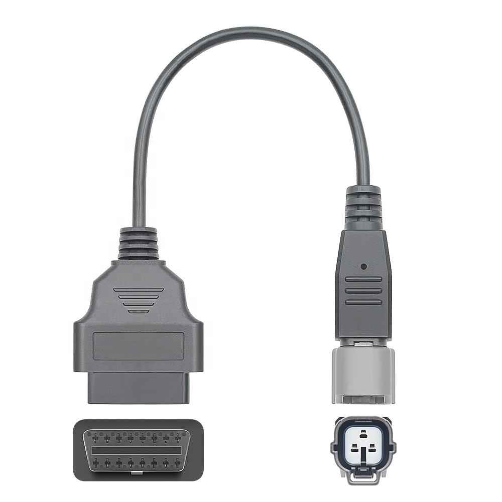 Motorcycle OBD2 Förlängningskontakt Diagnostikkabel 3PIN Yamaha