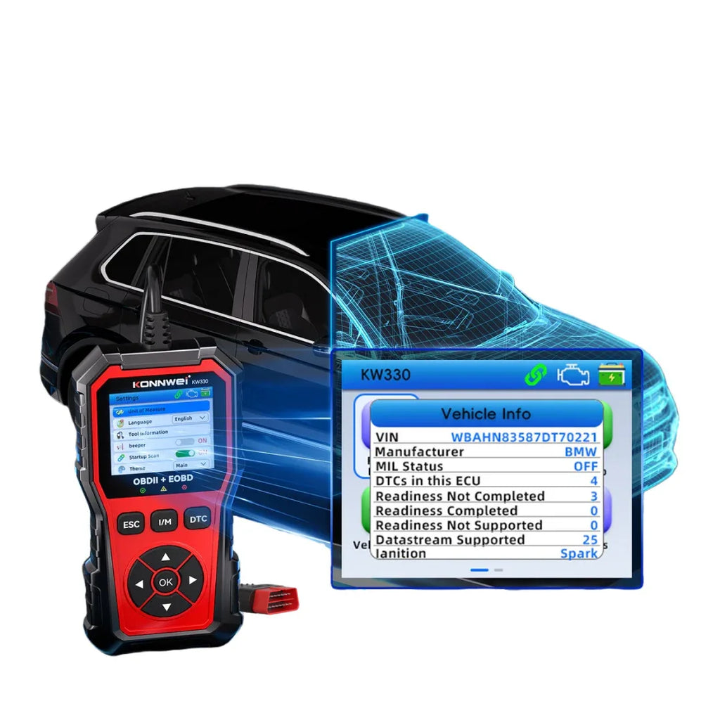KONNWEI KW330 – OBD2/EOBD felkodsläsare (Enhanced Handheld Automotive Engine Analyzer) - Konnwei