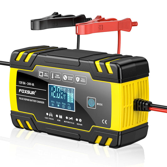 FOXSUR FBC122408D 12V/8A och 24V/4A Lifepo4 Batteriladdare