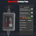 Vgate BA100 Auto 6V 12V Bilbatteri Tester & Diagnosverktyg