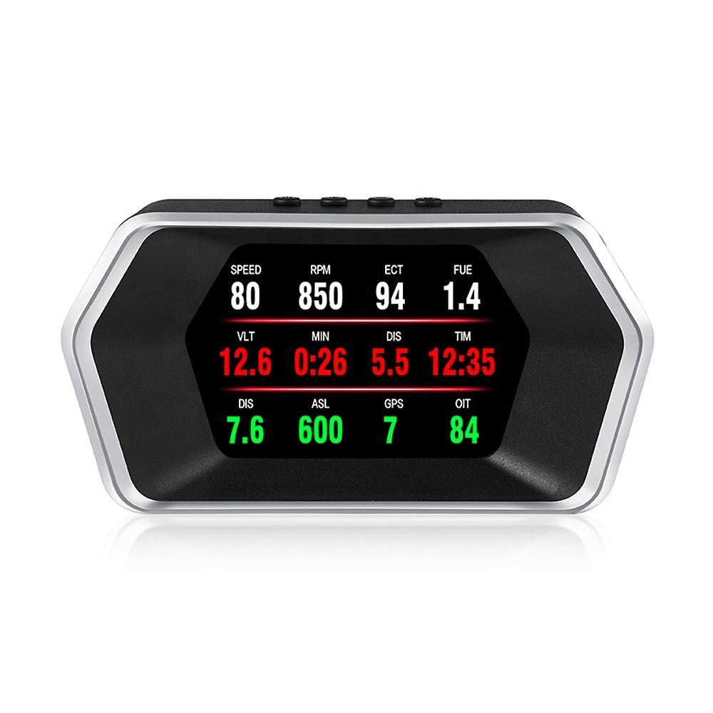 Dual System Car OBD HUD P17 - Driving Speed RPM Voltage Display Tillbehör
