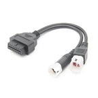 2 i 1 OBD2-kontakt för Yamaha motorcykel 3pin 4pin Adapterkabel