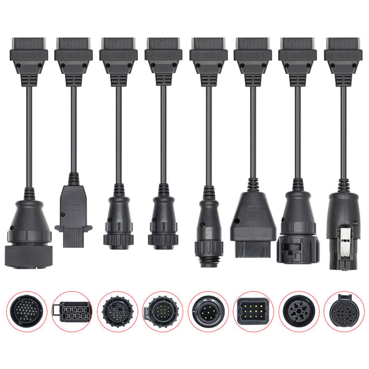Truck Cables Full Set Adapter OBD Cables 8 in 1