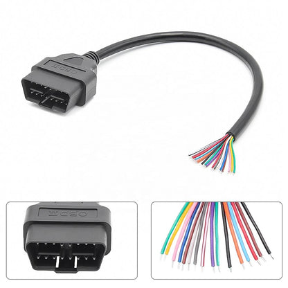 30CM OBD2 Förlängningskabel 16PIN Han till Hon