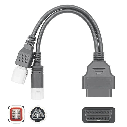 2 i 1 OBD2 - kontakt för Yamaha motorcykel 3pin 4pin - Felkodsläsare
