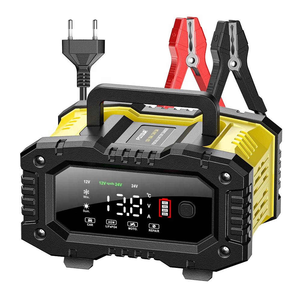 FOXSUR FPT-100 Smart Batteriladdare 12V/10A och 24V/5A