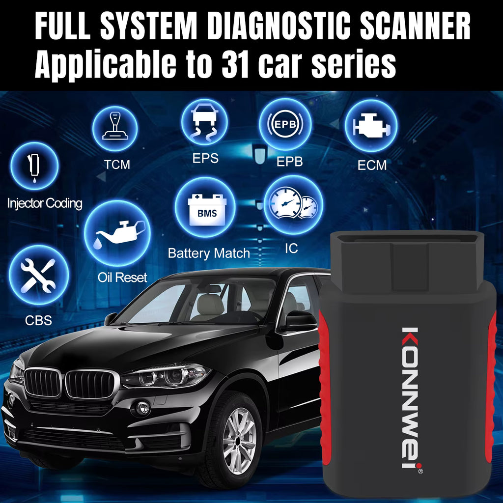 Konnwei KDIAG OBD2 Scanner – Fullsystem & Specialfunktioner