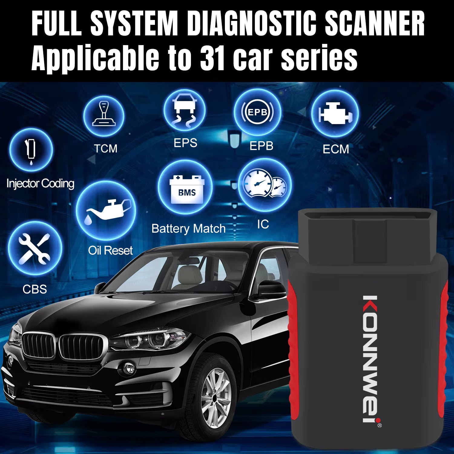 Konnwei KDIAG OBD2 Scanner – Fullsystem & Specialfunktioner