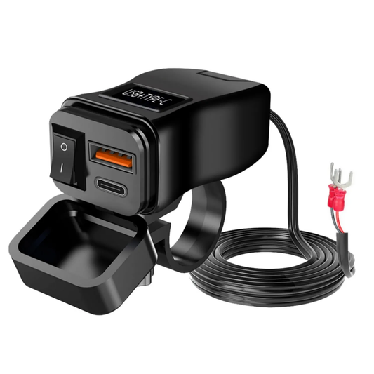 QCPD Bärbar Telefonladdare Vattentät Dubbelport TYPE-C USB