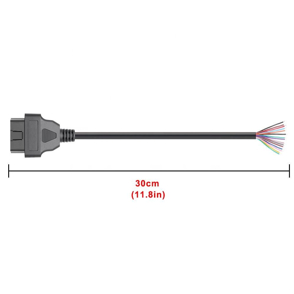 30CM OBD2 Förlängningskabel 16PIN Han till Hon