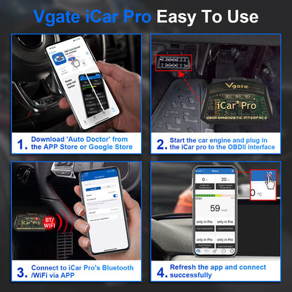 Vgate iCar Pro Wireless BT BLE 4.0 OBD2 Kodläsare