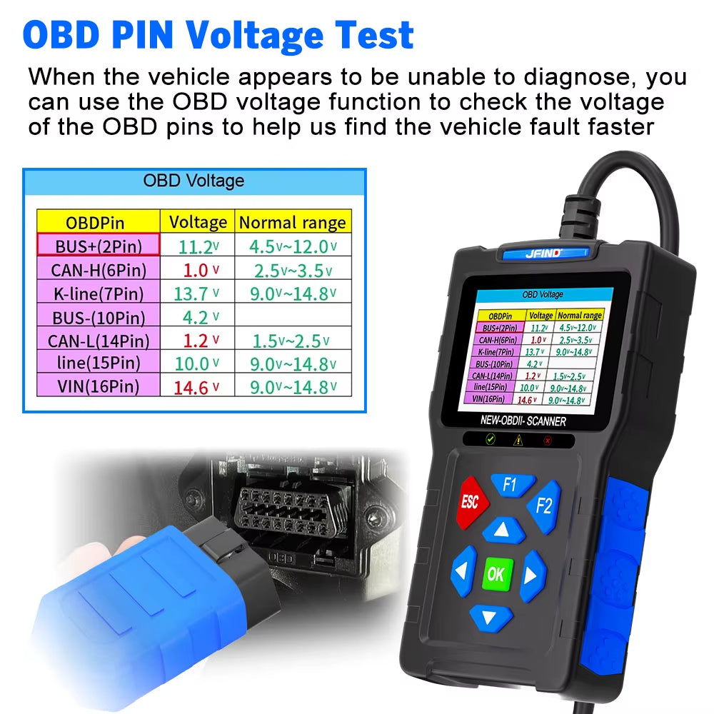 Felkodsläsare - JFIND JF700 PRO OBD2 Diagnosverktyg