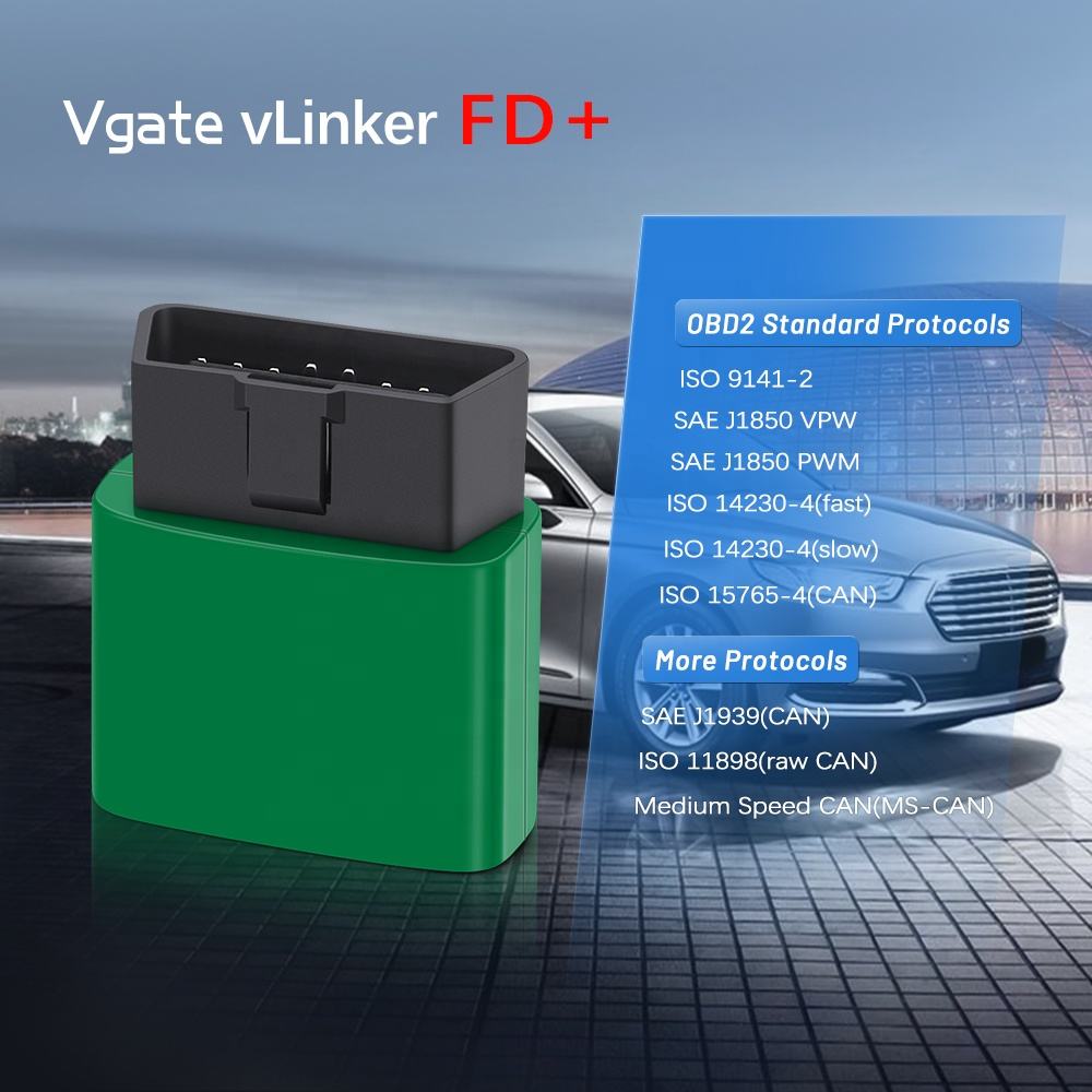 Vgate VLinker FD+ BT4.0 OBD2 Scanner för iOS Android