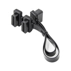 16-pin OBD2 Flat Kabel 30CM - OBD2 Anslutningskabel 2IN1