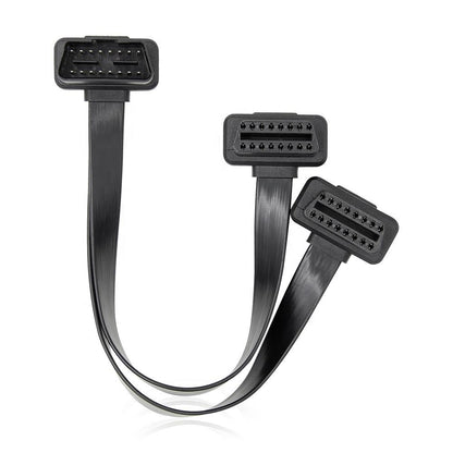 16-pin OBD2 Flat Kabel 30CM - OBD2 Anslutningskabel 2IN1