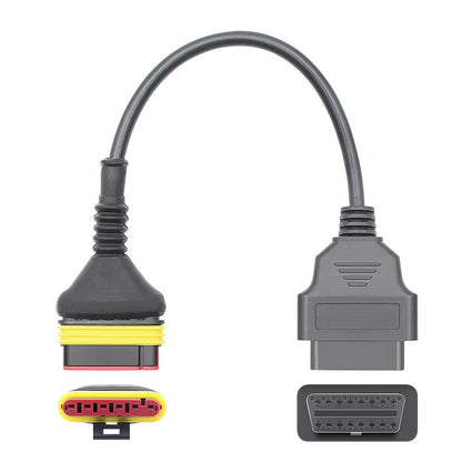6pin Connector för Benelli OBD2 Motorcykel Adapter