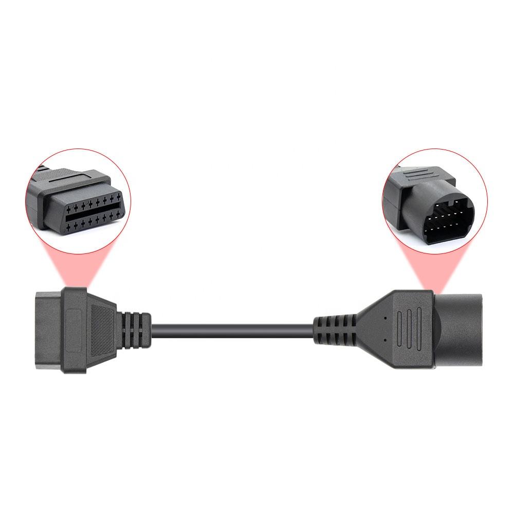 OBDI 17 Pin Kabel för Mazda till OBDII 16 Pin Diagnosverktyg