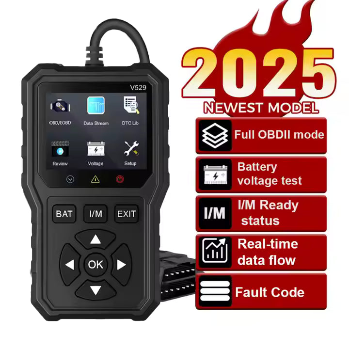 FOXSUR V529 OBD2 Scanner – Felkodsläsare för bil 1996+