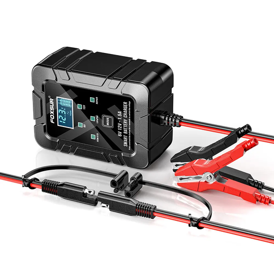 Universal Foxsur 12V Batteriladdare 6V 1.5A Automatisk Smart