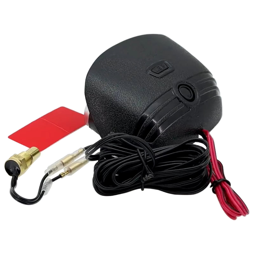 2-i-1 LCD Vattentemperaturmätare & Voltmeter 12V/24V – Digital bilinstrument med 10mm temperaturgivare Tillbehör