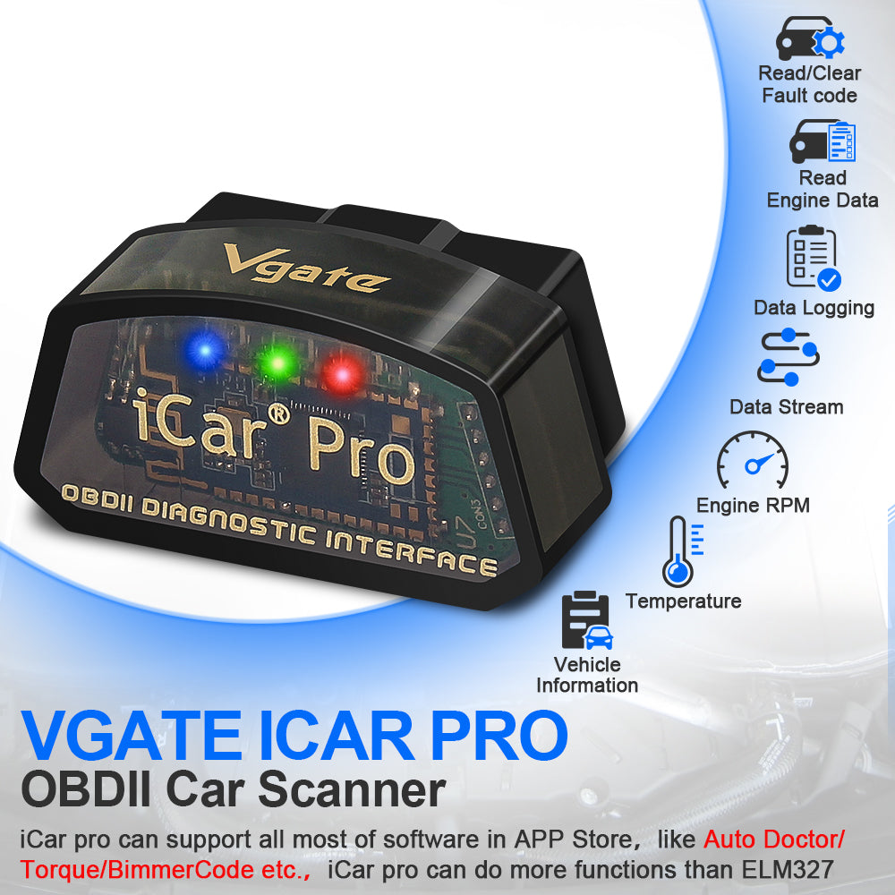 Vgate iCar Pro BT3.0 OBD2 Scanner – ELM327 V2.3 Bilscanner med Bluetooth