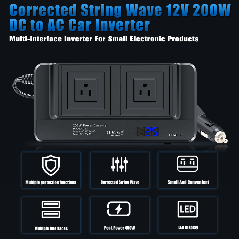 Pure Sine Wave Inverter JFIND JF02 DC12V till AC 220V/110V
