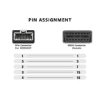 5Pin OBD Kabel till 16 Pin OBD2 Adapter för Honda Adapterkabel
