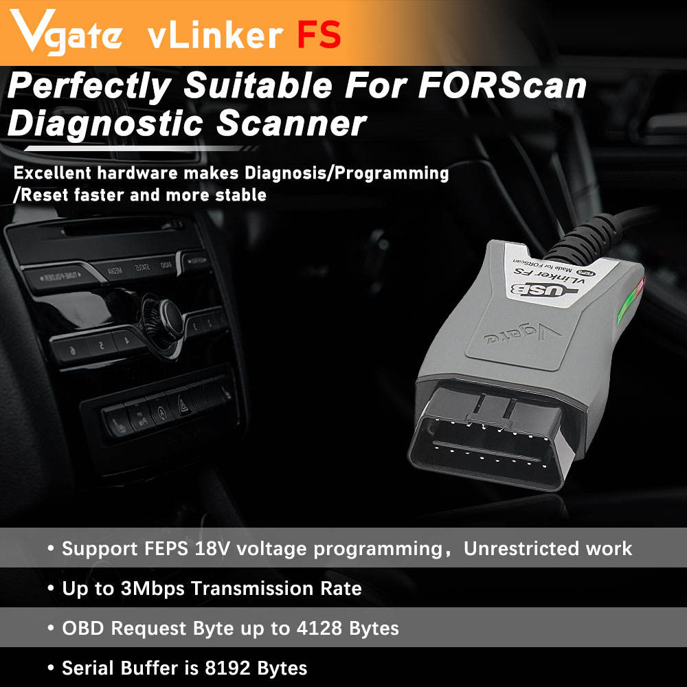 Vgate VLinker FS OBD2 Diagnostikverktyg för Ford