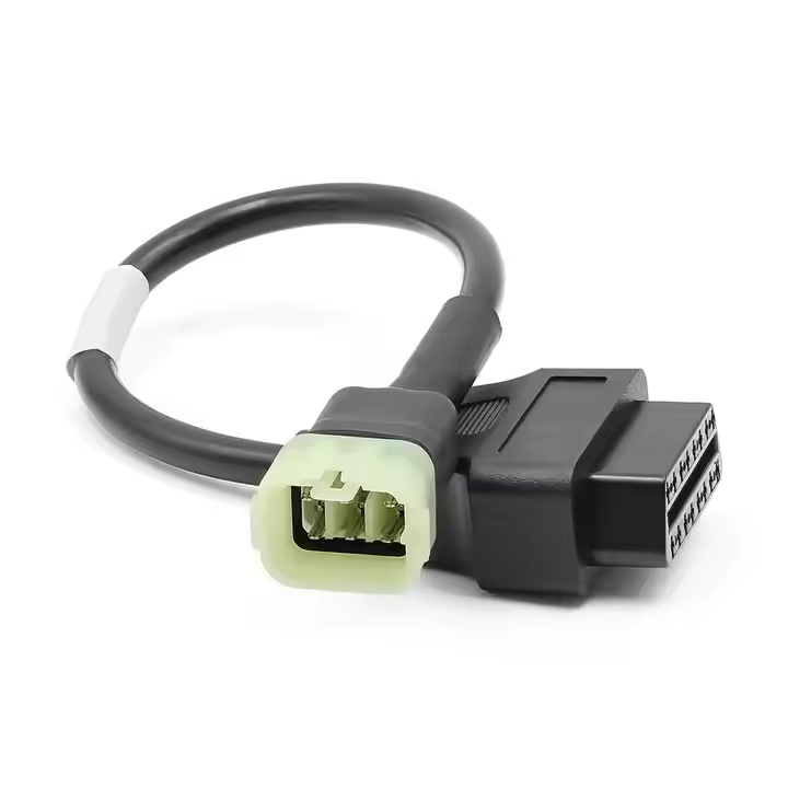 6PIN Kabeladapter för Kawasaki 6pin till 16 OBD2 för Motorcyklar