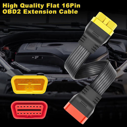 Flat 16-pin OBD2 Förlängningskabel