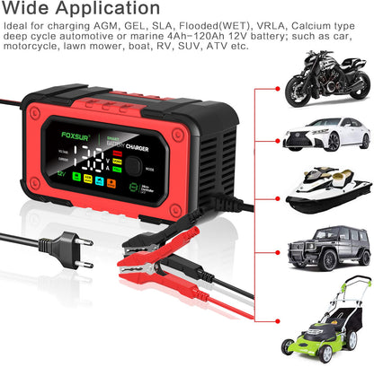 FOXSUR FBC1207E 12V/7A Smart Batteriladdare