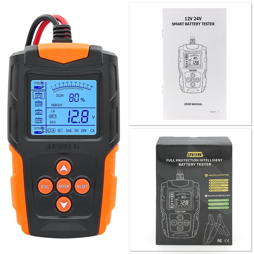 FOXSUR FBT-200 Smart 12V 24V Bilbatteritestare
