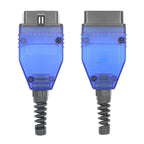 OBD2 16PIN Manlig Adapter - Blå 12V Kabelanslutning