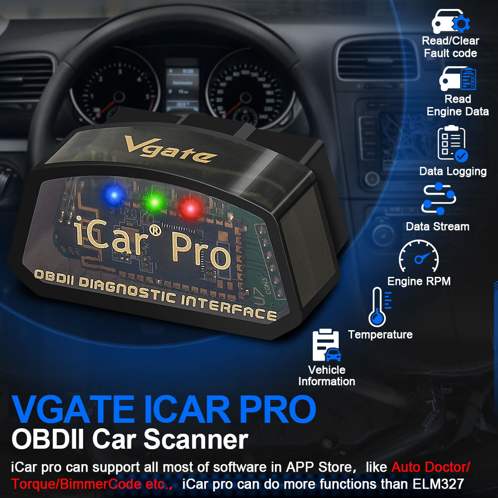 Automotive Diagnostic Tool ELM 327 Vgate V2.2 iCar Pro OBD2
