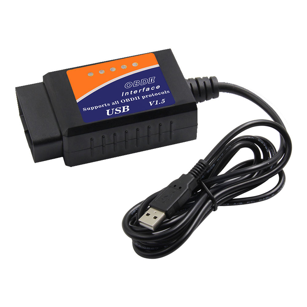 USB Elm327 Scanner V I.5 för Multimärken Bil CAN-BUS OBD2