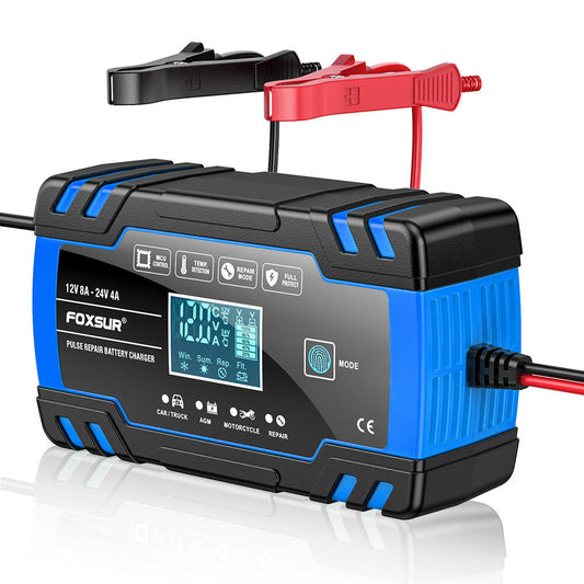 FOXSUR FBC122408D 12V/8A och 24V/4A Lifepo4 Batteriladdare